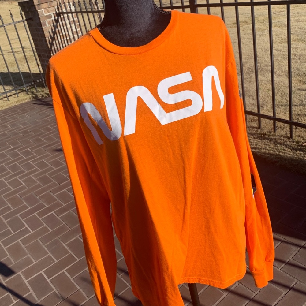 A Orange NASA Long Sleeve T-shirt